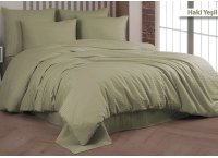 Постельное белье сатин страйп Cotton Shine - Haki Yesili (Turkey), полуторный